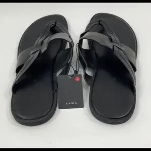 Zara sandal brand new with tags! Black  color Zara | Shoes | Zara Flat Strappy Sandals New Wtag Color  main image 2
